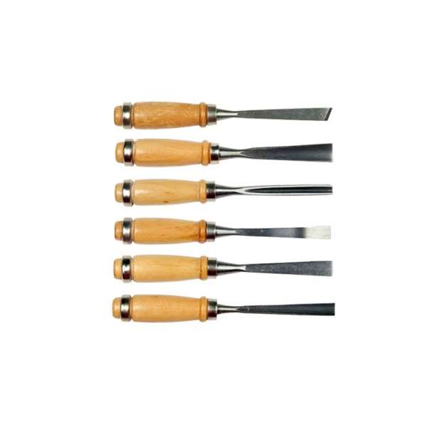 Faragószerszám fa véső / 6 db készlet CHWCS09 (véső készlet)