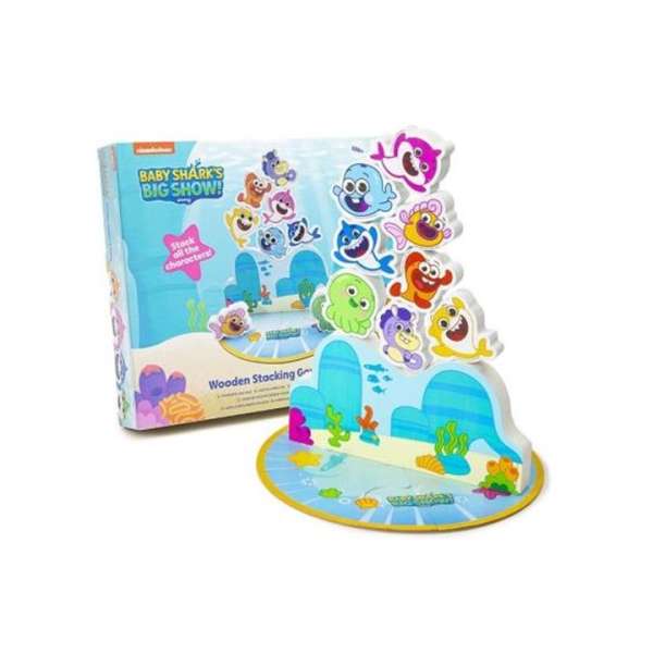 Baby Sharks motoros egyensúlyozó játék (fa egyensúlyozó játék)