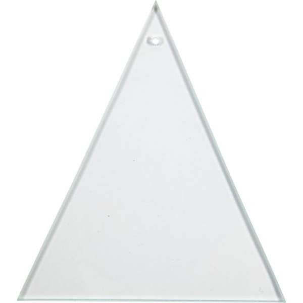 Dekorálható háromszög alakú üveglap - 1 db (függő dekoráció)