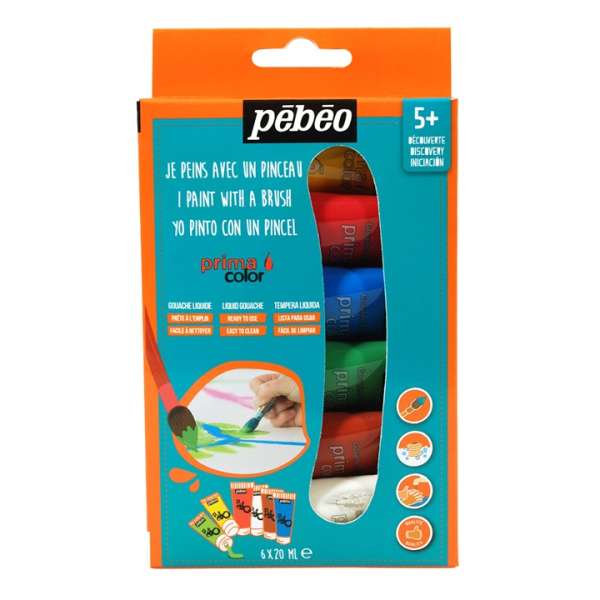 Gouache festék készlet Pebeo Primacolor 6 x 20 ml (temperafestékek)