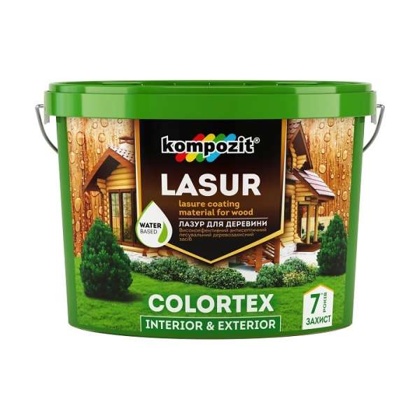 Fa lakk KOMPOZIT COLORTEX 10 l | különböző árnyalatokban (fa festék)