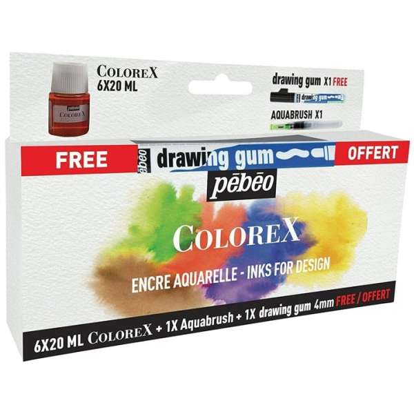 Akvarell tinta Colorex Pebeo / készlet 6 x 20 ml