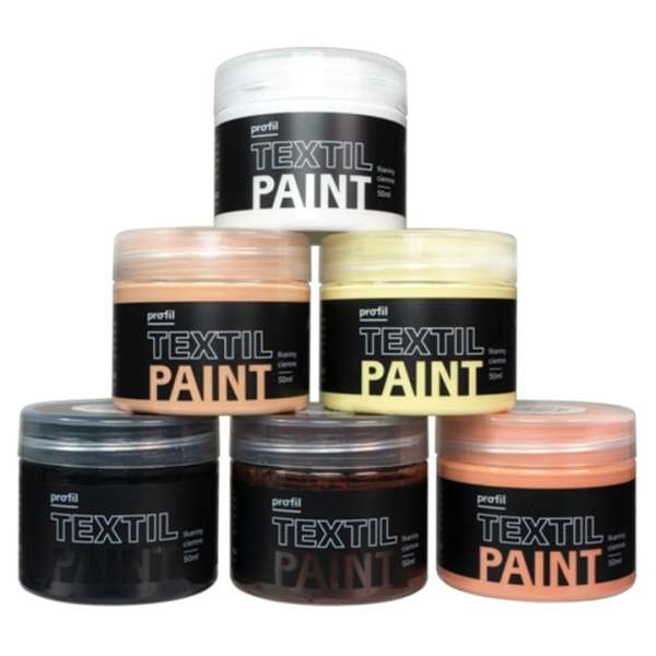 Festék készlet sötét textíliákhoz Profil - Human touch 6 x 50 ml