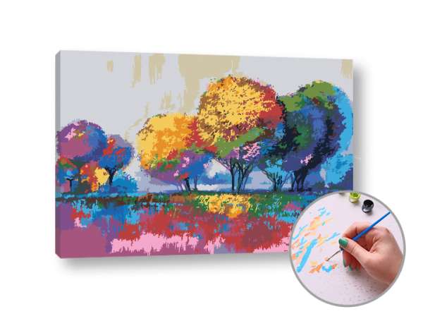 Festés számok szerint SZÍNES TERMÉSZET | medium difficulty