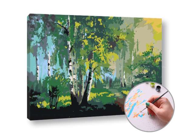 Festés számok szerint SÉTA AZ ERDŐN ÁTLÉPVE | low difficulty