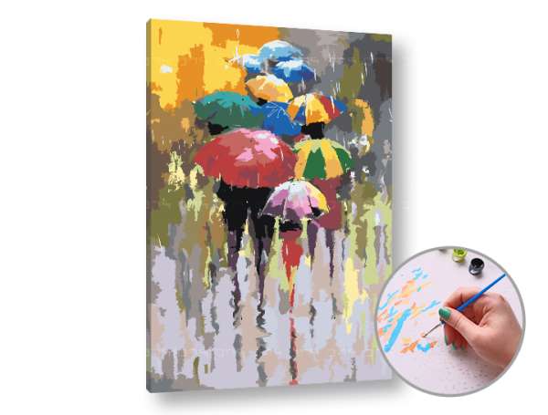 Festés a számok szerint SUMMER RAIN | low difficulty