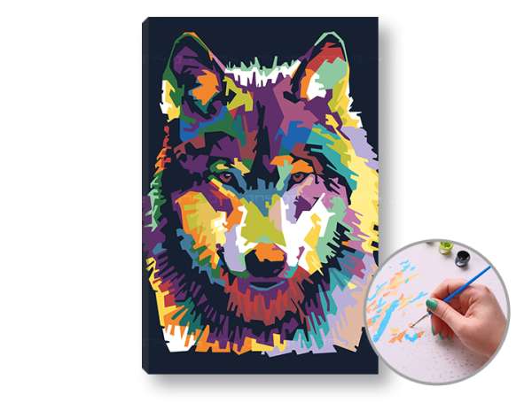 Festés a számok szerint A FARKAS NÉZETE | low difficulty