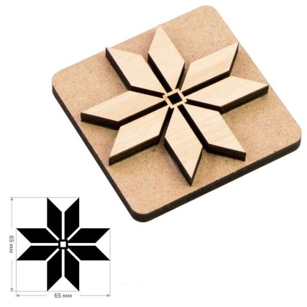 ROSA TALENT fa bélyegző No. 5 Geometria 6.5x6.5 cm