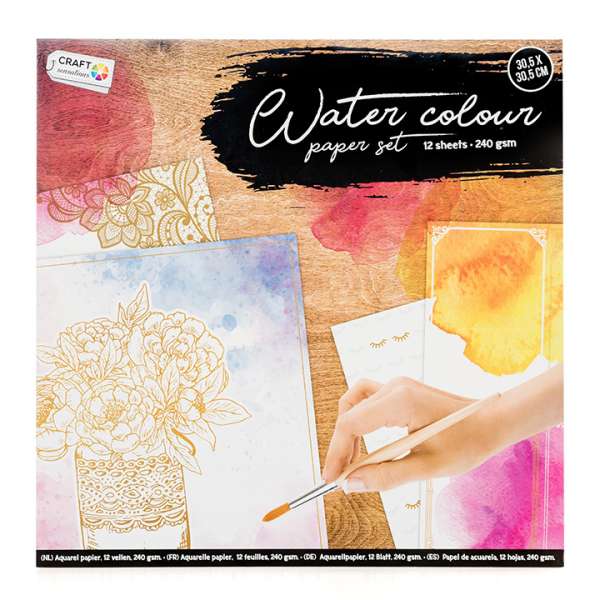Akvarell festőtömb Craft Sensations - 12 lapos (vázlatfüzet előre)