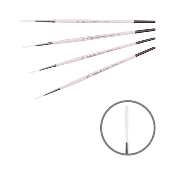 KOLOS Flamingo 1023RL szintetikus béléskefe | Various Sizes