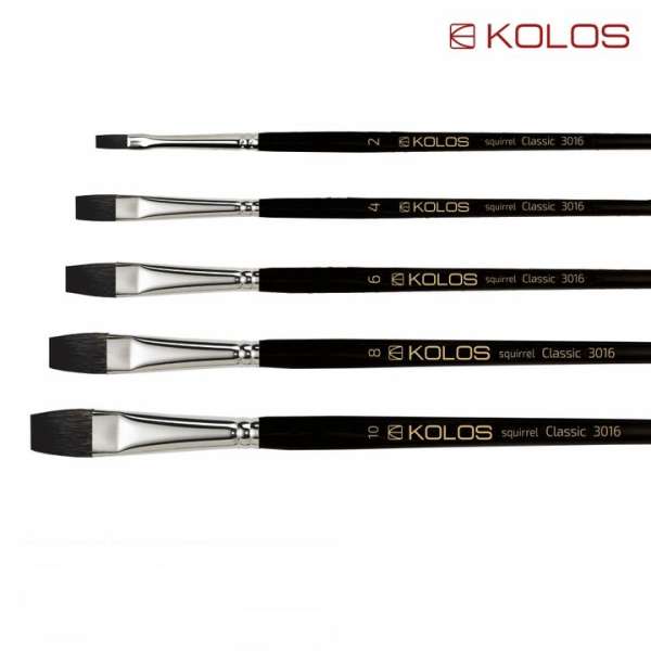 Kolos Classic 3016 lapos mókusszőr kefe | Various Sizes