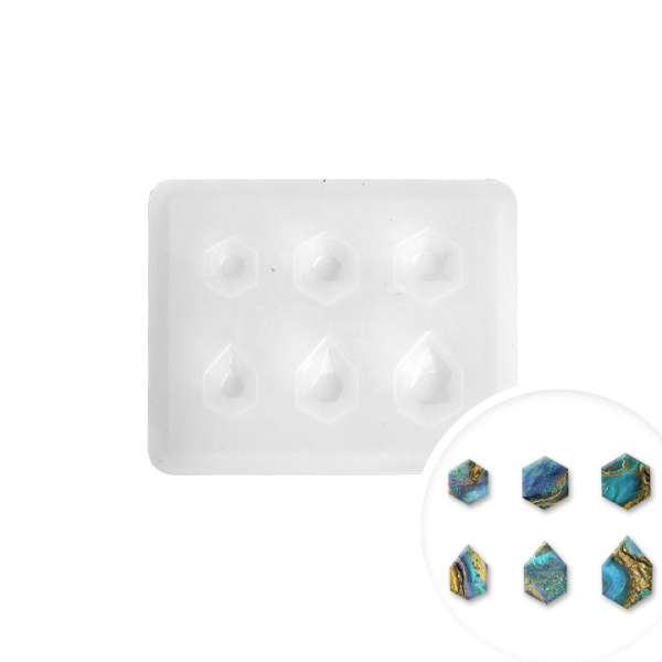 Professzionális szilikon forma Pentart- drágakövek hatszögek (szilikon)