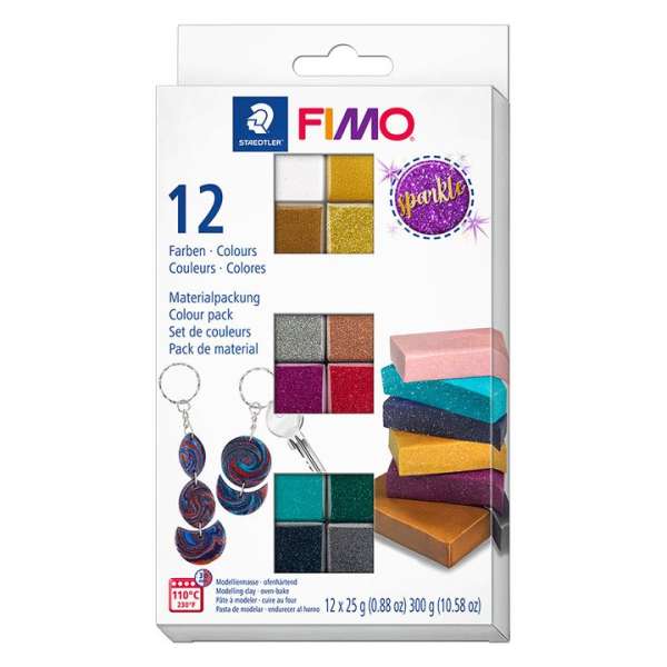 FIMO Effect polimer gyurma készlet, csillogó színek