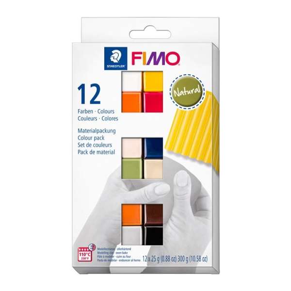 FIMO Soft Polymer Clay készlet, természetes színek 12x25g
