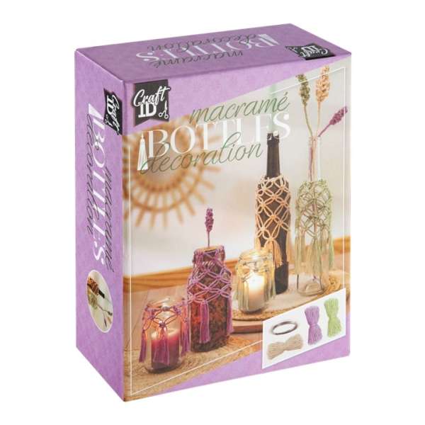 Makramé készlet palack dekorációhoz