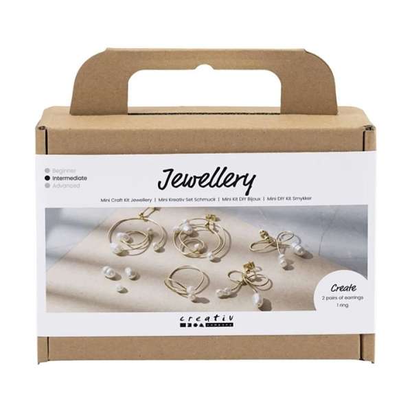 Mini kreatív ékszerkészítő készlet - fülbevaló és gyűrű