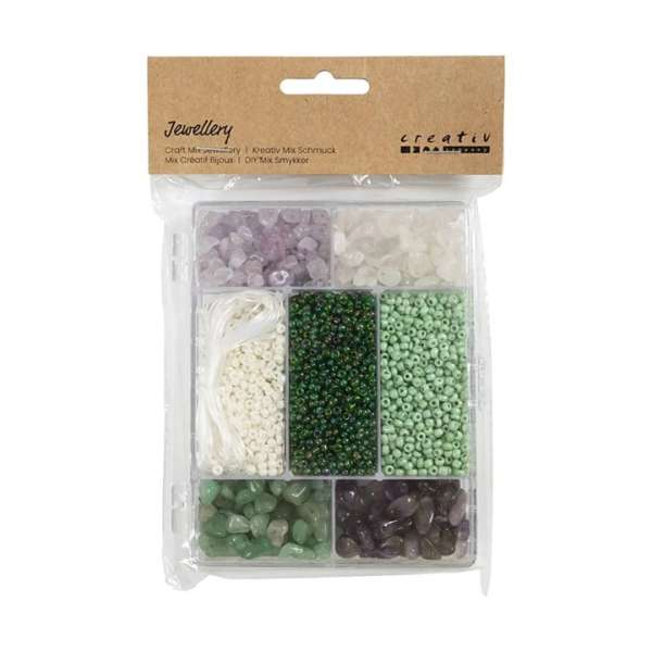 Kreatív ékszerkészítő készlet - Zöld Mix