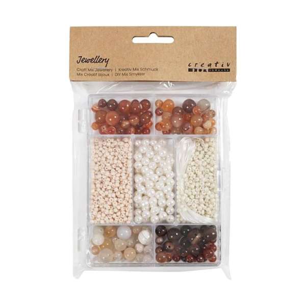 Kreatív ékszerkészítő készlet - Mix Brown