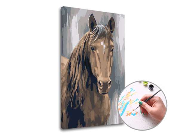 Festés a számok szerint Barna csődör | low difficulty