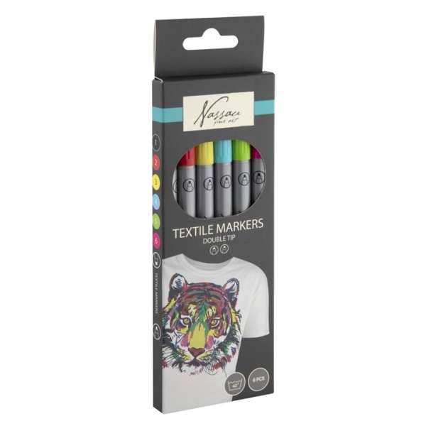 Nassau kétoldalas szövetmarkerek 6 db