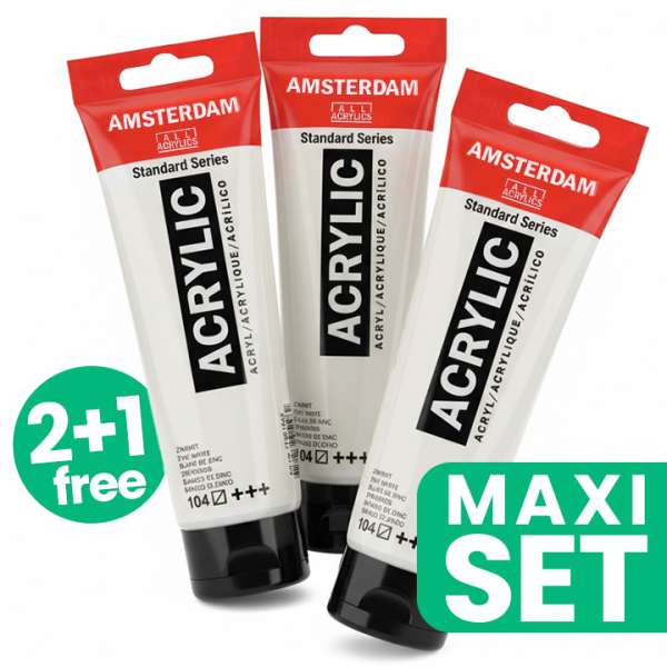 3 darabos akrilfesték készlet Amsterdam - 2 + 1 ingyen | Titanium