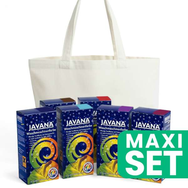 Retro batik szett - 6 árnyalat + pamut táska