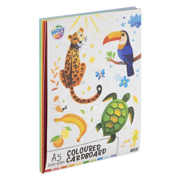 Moxy Színes karton A5, 40 lap, 200 GSM