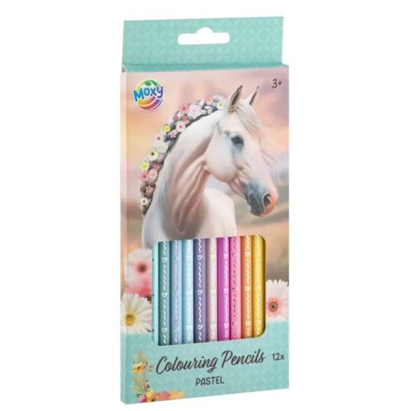 Ló színező ceruzák pasztell 12 db MOXY