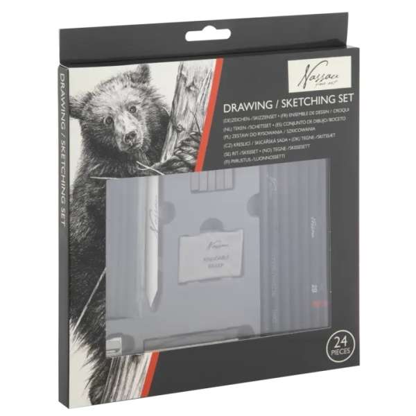 NASSAU Képzőművészeti rajz / vázlatkészlet 24 db