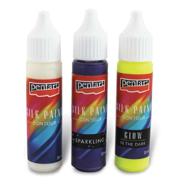 Kontúrozó selyemhez - foszforeszkáló - 20 ml | különböző színek