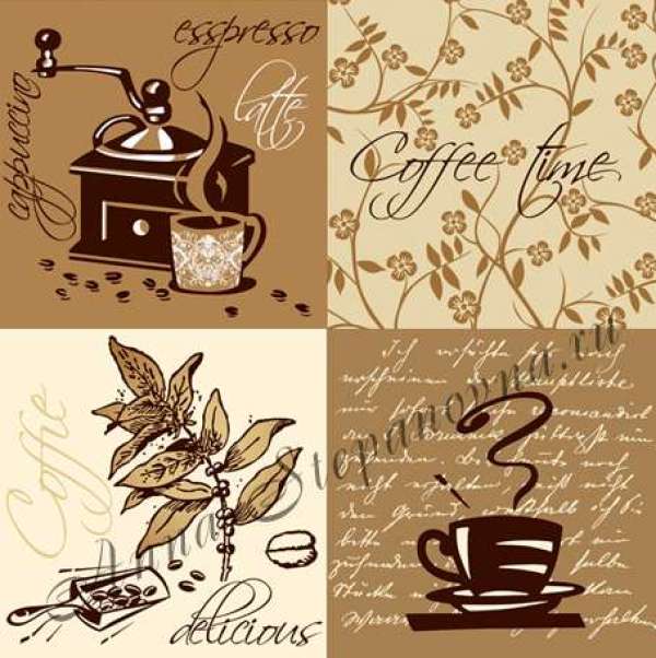 Decoupage szalvéta - Coffe Time - 1 db (decoupage)