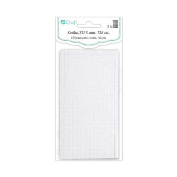 3D Kétoldalas tapadó négyzetek 3 mm / 728 db (scrapbooking kiegészítők)