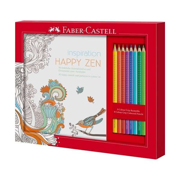 Akvarell pasztell készlet + inspiráló kifestő Happy Zen 50 motívummal