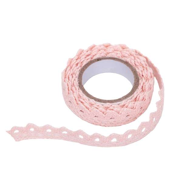 Öntapadós pamut szalag csipke 1.8 m / Pink (kreatív kellékek )