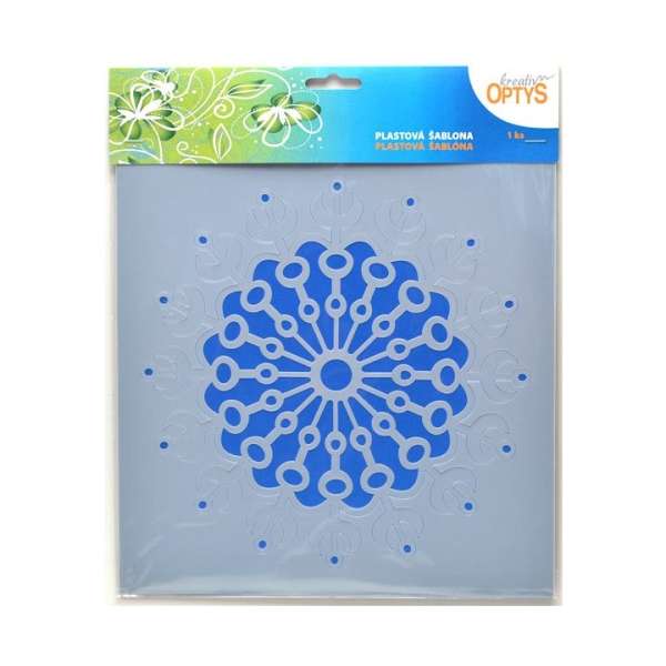 Műanyag sablon - Mandala 5 - 25x25cm (sablonok festésre)
