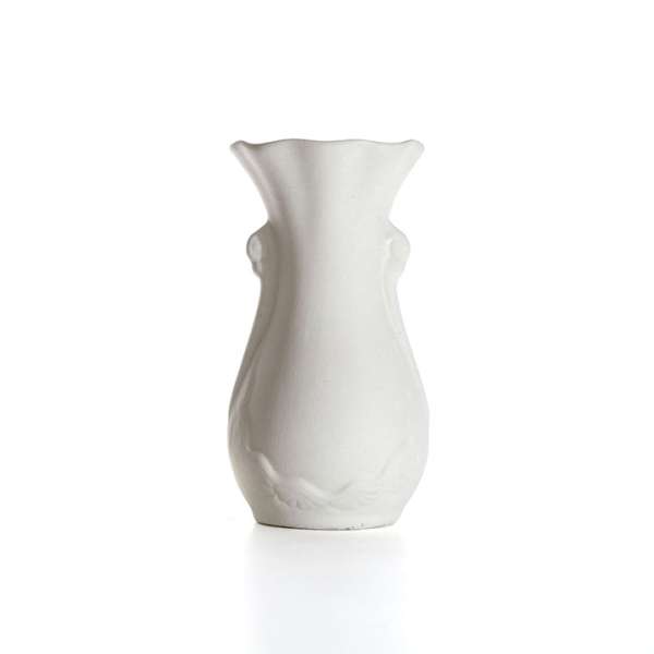 Váza - égetett agyag félkész termék - 9x9x17 cm (Vázafestészet)