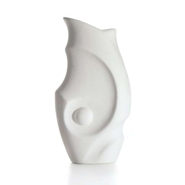 Váza - égetett agyag félkész termék - 11x5.5x20.5 cm (Vázafestészet)