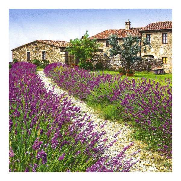 Decoupage szalváta - Levendula farm - 1 db (decoupage szalvéták)
