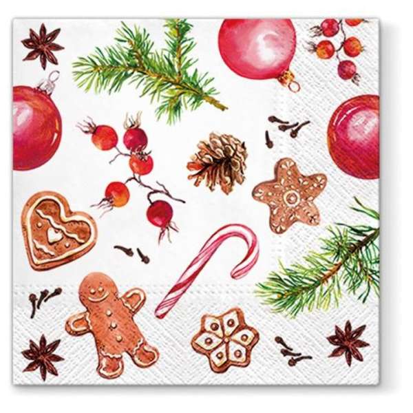 Aromatizált Decoupage szalvéták Sweet Christmas - 1 db (Decoupage)