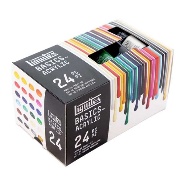 Akrilfesték készlet Liquitex Basics - 24x22 ml (akrilfestékek)