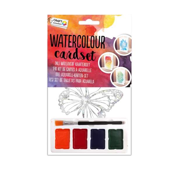 Akvarell festék készlet és képeslapok Craft Sensations - 17 részes