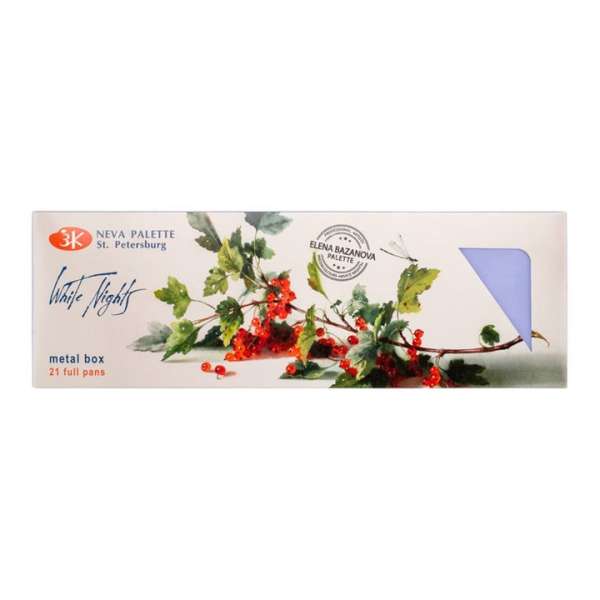 Akvarell festék készlet White Nights fém boxban 21 db Elena Bazanova