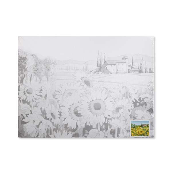 Vászon kartonon műalkotás vázlatával Sunflowers (festővászon)