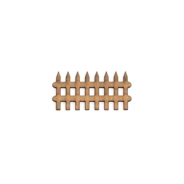 Fa díszítőelem - kerítés- 10 x 5 cm (MDF dekorációk)