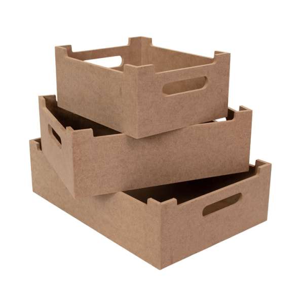 Dobozkészlet MDF lapból - 3 db (dekoratív dobozok)