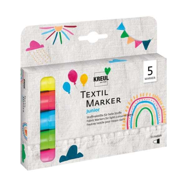 KREUL textil filctollak - Junior 5 db-os készlet (Textil filcek)
