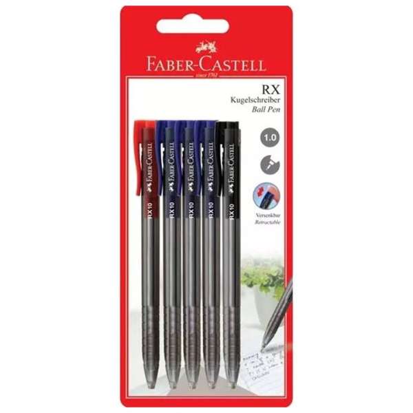 Golyóstoll készlet Faber-Castell 5 db (Golyóstoll RX10)