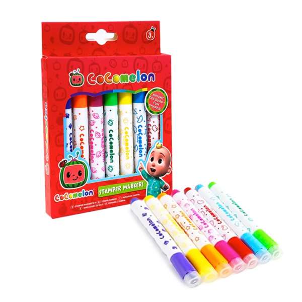 Cocomelon bélyegző filctoll készlet 7db (7x bélyegző filctollak)