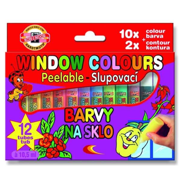KOH-I-NOOR 12x10 ml üveg hámozható festékkészlet