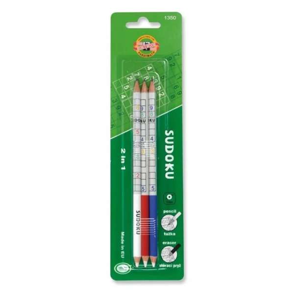 KOH-I-NOOR Sudoku grafit ceruza 3 db radírral